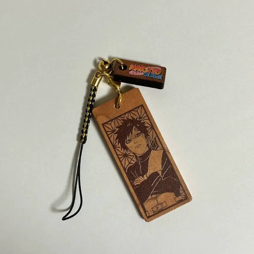 [BUNJANG] Naruto Gaara Wooden Keyring / 나루토 가아라 목각키링