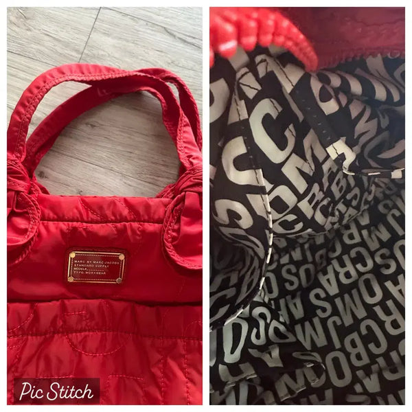 [BUNJANG] Marc Jacobs Quilted Large Red Tote Bag / 마크제이콥스 퀼팅 라지토트백 레드
