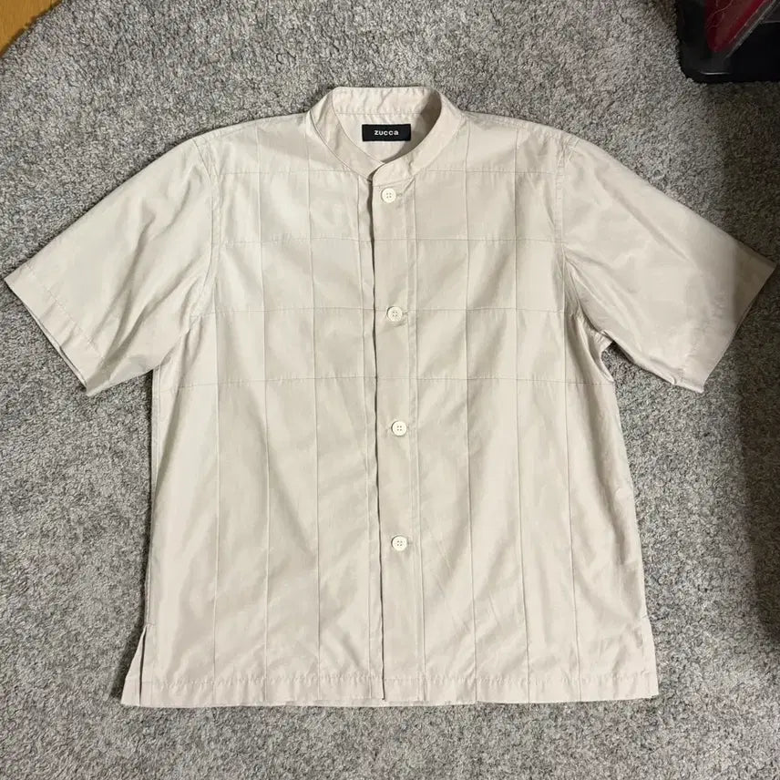 [BUNJANG] Zucca Quilted Mandarin Collar Shirt / zucca 주카 퀼티드 차이나카라 셔츠