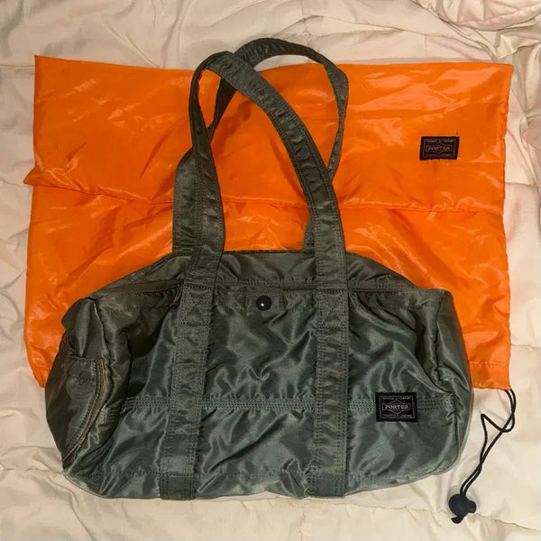 [BUNJANG] Yoshida Porter Tanker Boston Bag (Sage Green, L) / 요시다 포터 porter 탱커 더플백 보스턴백 세이지 그린 L