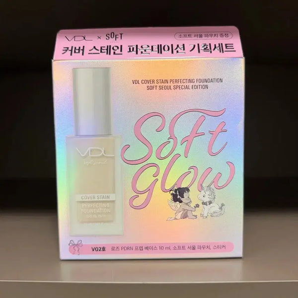[BUNJANG] VDL Cover Stain Foundation Special Set V02 Rose Base / 새상품) VDL 커버 스테인 파운데이션 기획세트 V02 로즈 베이스