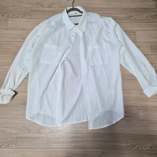 [BUNJANG] Vintage White Summer Shirt - Free Size / 빈티지 화이트 여름 셔츠
