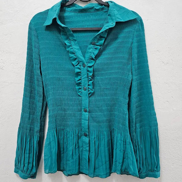 [BUNJANG] Italy Mint Viscose Blouse / ITALY 블라우스 여 66 J6592