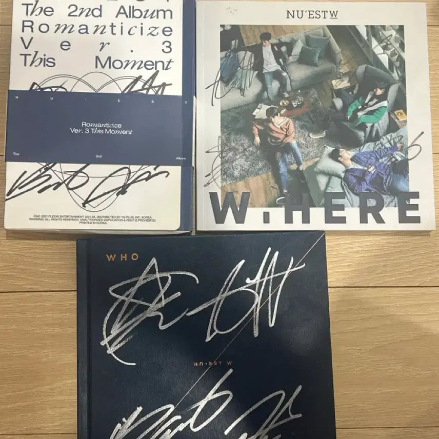 [BUNJANG] NU'EST Signed Album Bundle Set (3 Albums) / 뉴이스트 싸인 앨범 3장 일괄