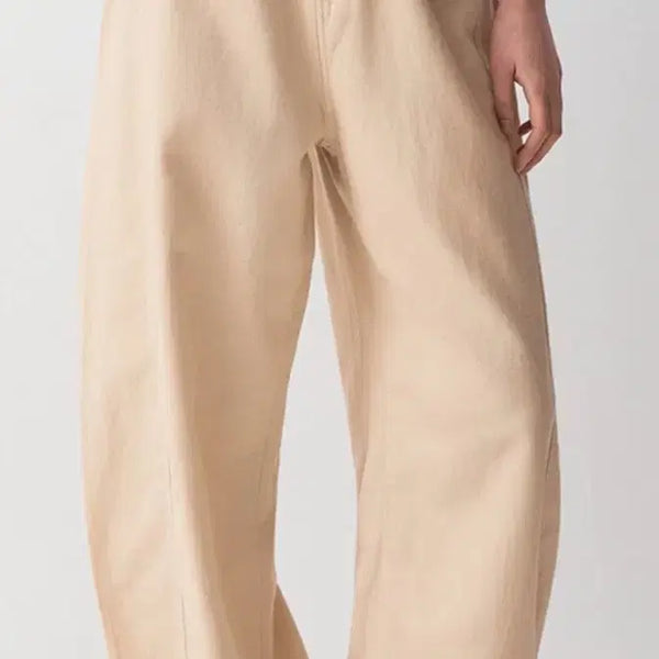 [BUNJANG] Cotton Balloon Wide Pants Beige / 여성 벌룬 와이드 코튼 팬츠_SPTCG25G02