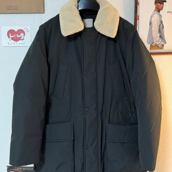 [BUNJANG] Mind Bridge Wool Collar Down Padding Dark Grey Size 100 / 마인드브릿지 양털 카라 다운 패딩