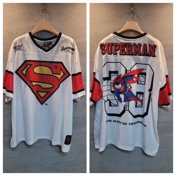 [BUNJANG] Superman Action Comics Jersey Style T-Shirt / 슈퍼맨. 정품. 액션 코믹스. 져지 반팔티.