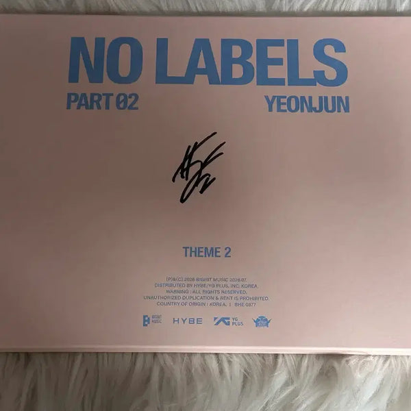 [BUNJANG] TXT YEONJUN Signed Album 'NO LABELS PART 02 THEME 2' / 연준 YEONJUN 친필 싸인앨범