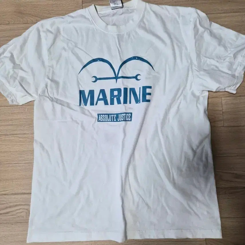 [BUNJANG] One Piece Marine Short Sleeve T-Shirt White XL / 원피스 마린 반팔 티셔츠 화이트