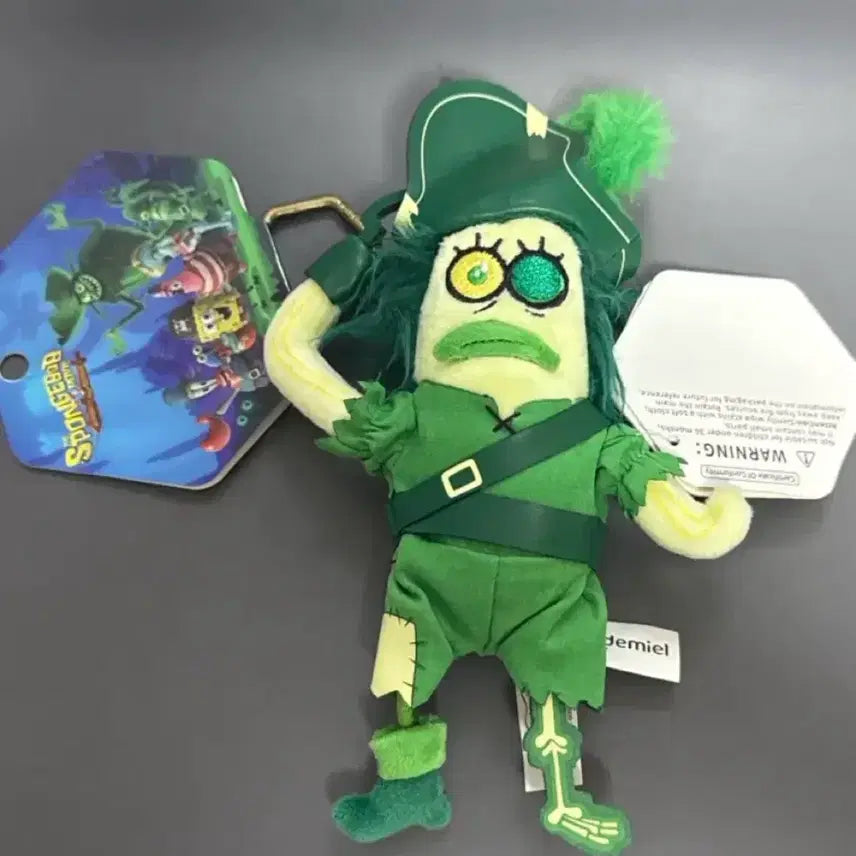 [BUNJANG] SpongeBob SquarePants Pirate Captain Plush Keychain / 스폰지밥 해적 시리즈 해적 선장 인형 키링