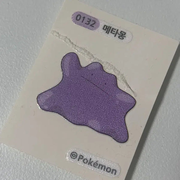 [BUNJANG] Pokemon Ditto 0132 Sticker / 포켓몬스터 메타몽 0132 띠부씰