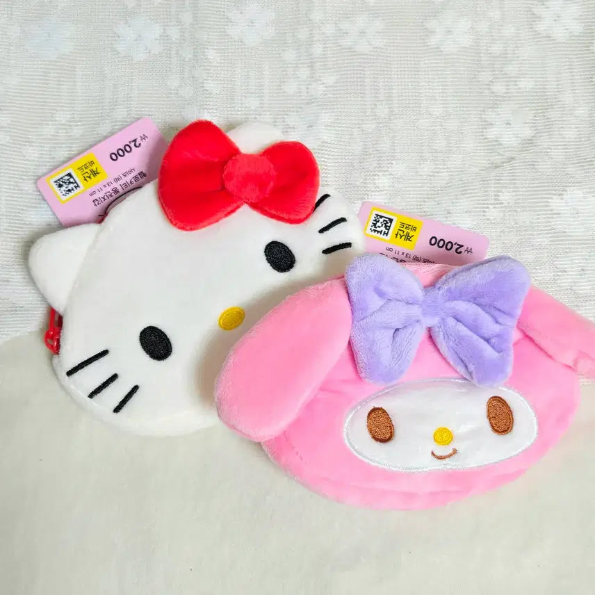 [BUNJANG] Sanrio Hello Kitty & My Melody Coin Pouch / 키티 마이멜로디 동전지갑 파우치 다이소