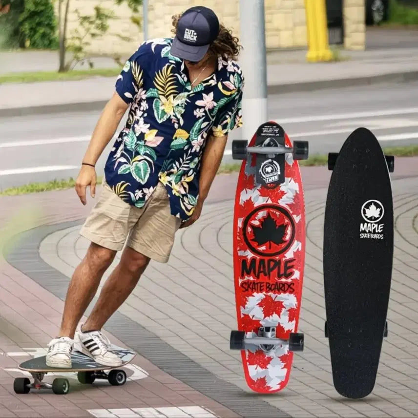 [BUNJANG] Maple 36" Cruiser Skateboard - Maple Leaf Design / 유럽 메이플 스케이트보드 크루저보드(새상품)