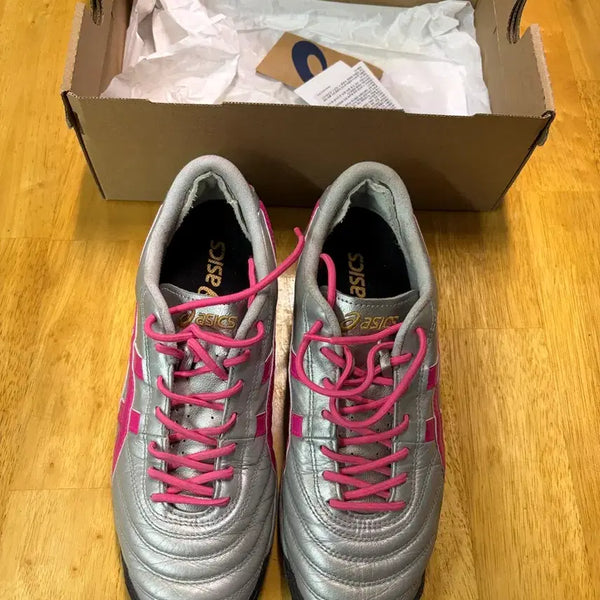 [BUNJANG] Asics C3 Cleats Silver/Pink 255 / 아식스 C3 255 실버/핑크