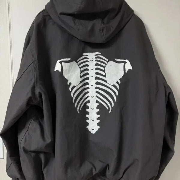 [BUNJANG] Carhartt x Timberland WIP Bone Hoodie Jacket Charcoal / 칼하트 x 팀버테치 본 후드 wip 자켓 차골