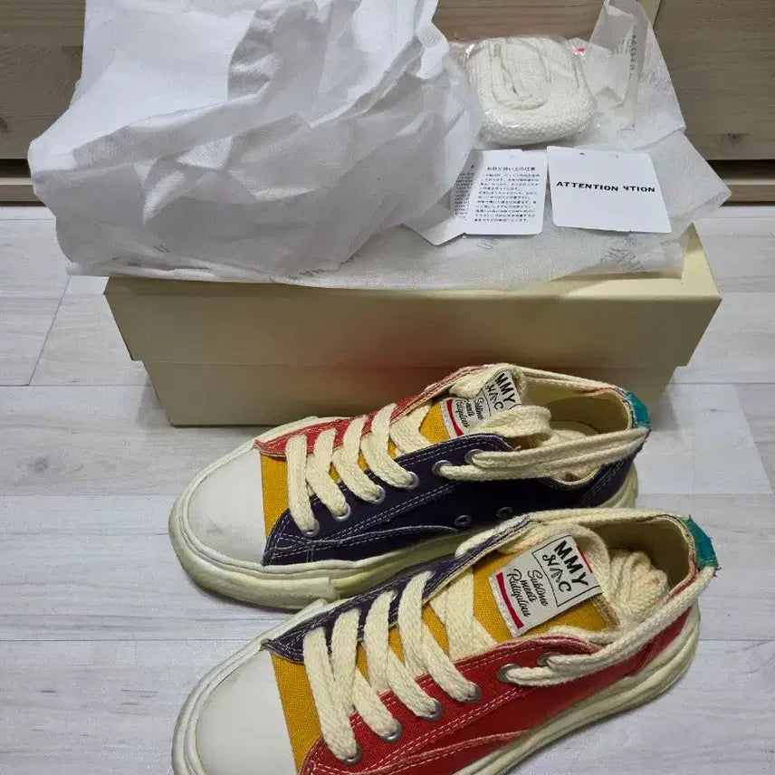 [BUNJANG] Mihara Yasuhiro x Nigel Cabourn Low-Cut Sneakers Multi / 미하라 야스히로 x 나이젤 카본 로우컷 스니커즈 멀티 41