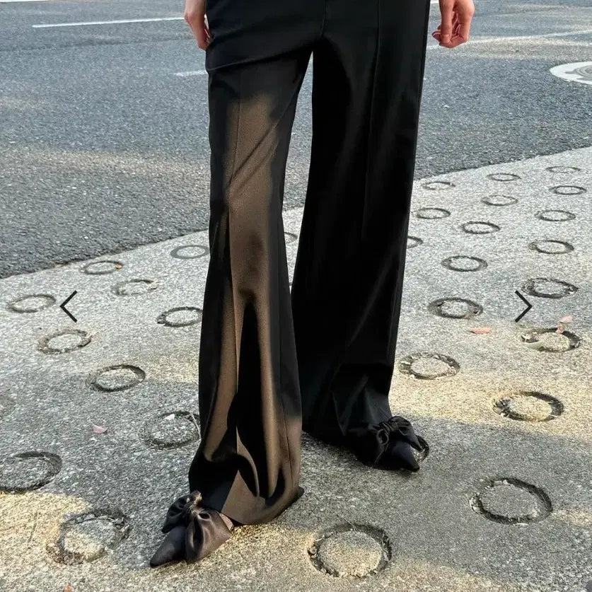 [BUNJANG] ORR Summer Wool Straight Slacks Black M / ORR 오르 세일 썸머울 스트레이트 슬랙스 블랙 M
