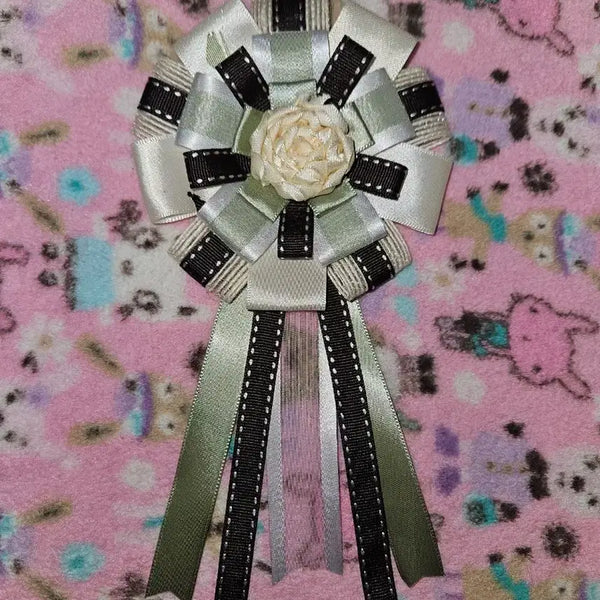 [BUNJANG] Dream Party Chef Do Ha Rosette Handmade Badge / 꿈빛파티시엘 무드 말차 로제트2(0.65->0.6