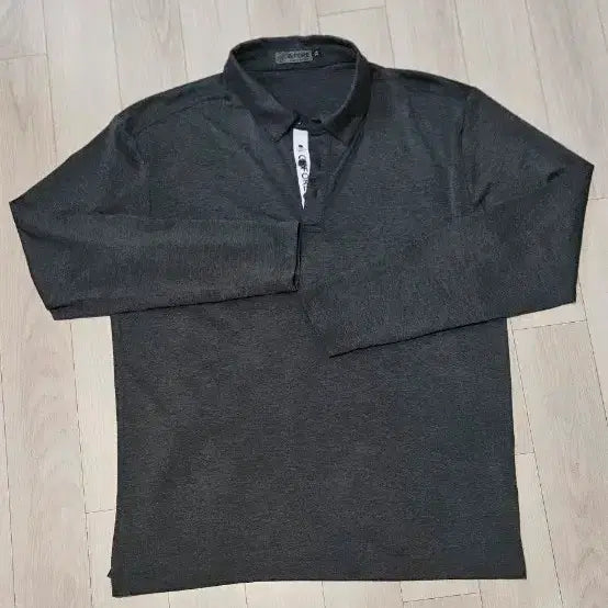 [BUNJANG] G/FORE Men's Long Sleeve Polo Shirt Charcoal 105 / 지포어 남성용 긴팔 카라티 챠콜 105 가슴단면 56
