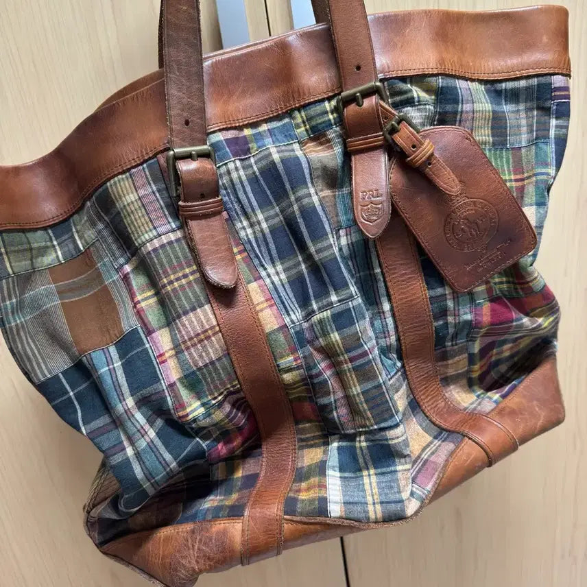 [BUNJANG] Polo Ralph Lauren Patchwork Tote Bag / 폴로 랄프로렌 패치워크 토트백