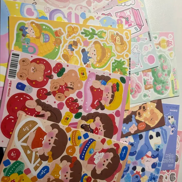 [BUNJANG] Amallang, Jjoramji, Ombebear, Pokpokyi Sticker Pack - Korean Instagram Artist Collection / 다꾸템 다꾸처분 씰스 스티커 다꾸 아말랑 쪼람쥐 오메베어 폭폭이