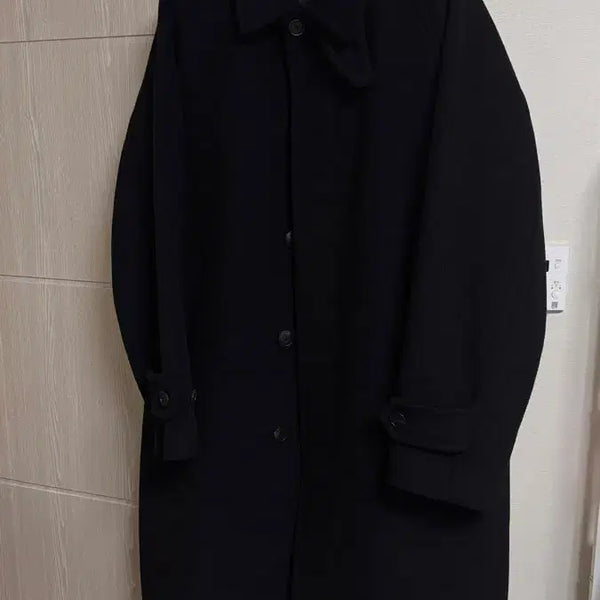 [BUNJANG] HAZZYS Cashmere Blend Balmacaan Coat Black / (택포) 해지스 캐시 혼방 발마칸 코트 블랙