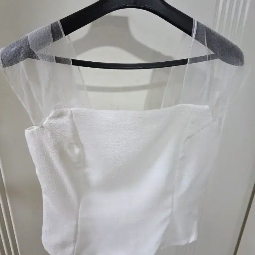 [BUNJANG] Jennie O (made) Fairy Wing Tweed Top - White, Size S / (택포종료) [새상품] 제니오 (made) 페어리 윙 트위드 탑 white s 화이트