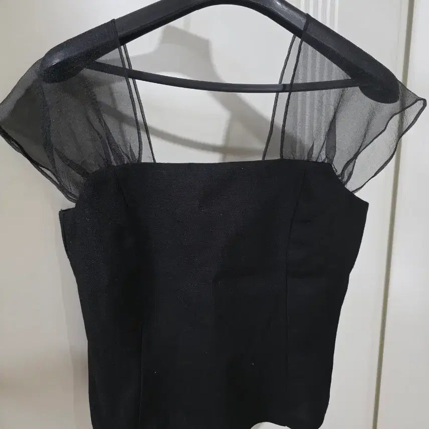 [BUNJANG] JENNIO Made Fairy Wing Tweed Top Black S / (택포종료) [새상품] 제니오 (made) 페어리 윙 트위드 탑 black s 블랙