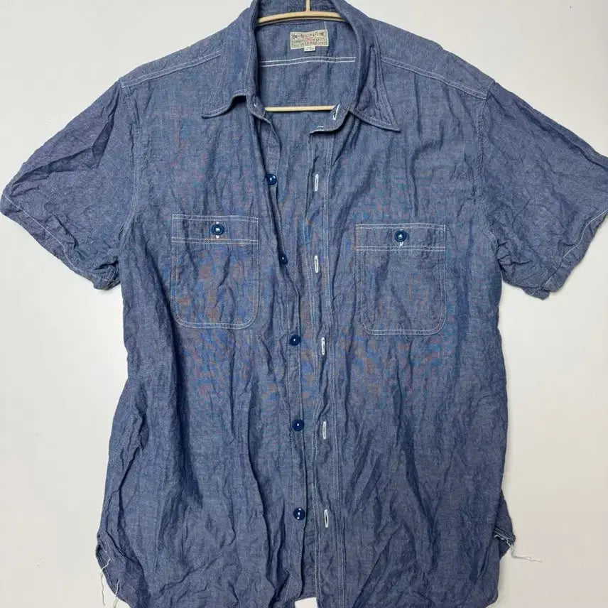 [BUNJANG] Buzz Rickson Chambray Short Sleeve Shirt / 버즈릭슨 샴브레이 셔츠 반팔