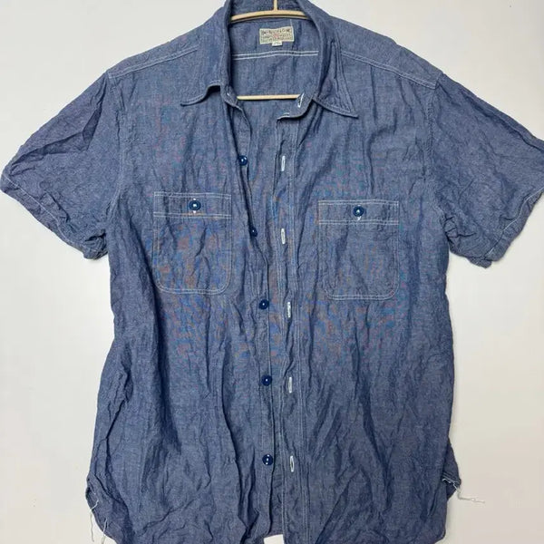 [BUNJANG] Buzz Rickson Chambray Short Sleeve Shirt / 버즈릭슨 샴브레이 셔츠 반팔