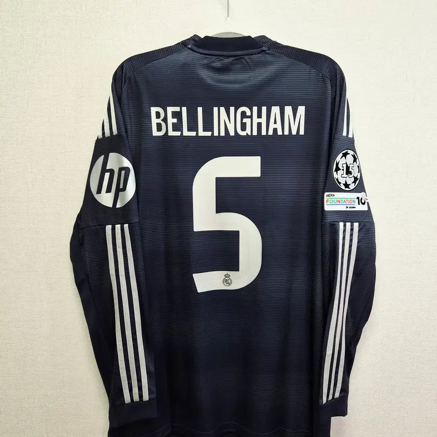 [BUNJANG] Real Madrid 2025-2026 Long Sleeve Away Jersey Jude Bellingham #5 Authentic / (새상품) 25-26 레알 마드리드 어웨이 긴팔 No.5 벨링엄 정품 유니폼