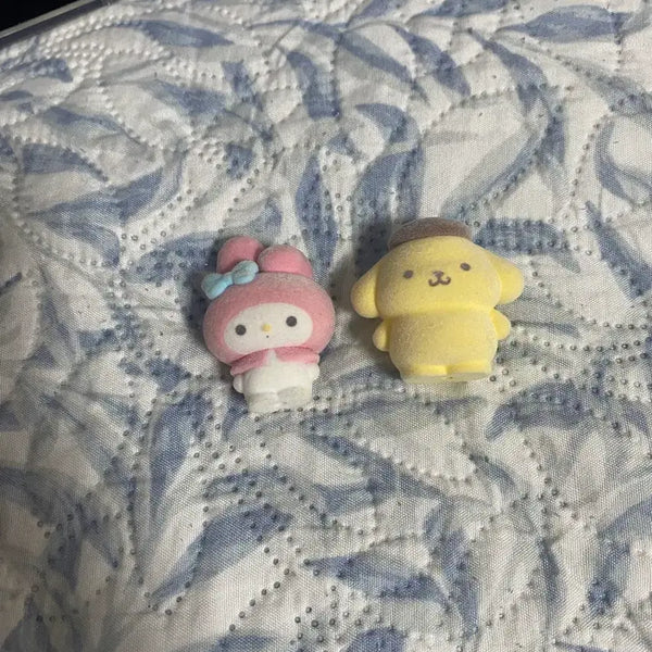 [BUNJANG] Sanrio Pompompurin & My Melody Fluffy Figure Set / 산리오 피규어 폼폼푸린 마이멜로디