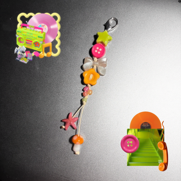 [BUNJANG] Sunset Candy Star Beaded Strap Keychain / 썬셋캔디 별 비즈스트랩 키링