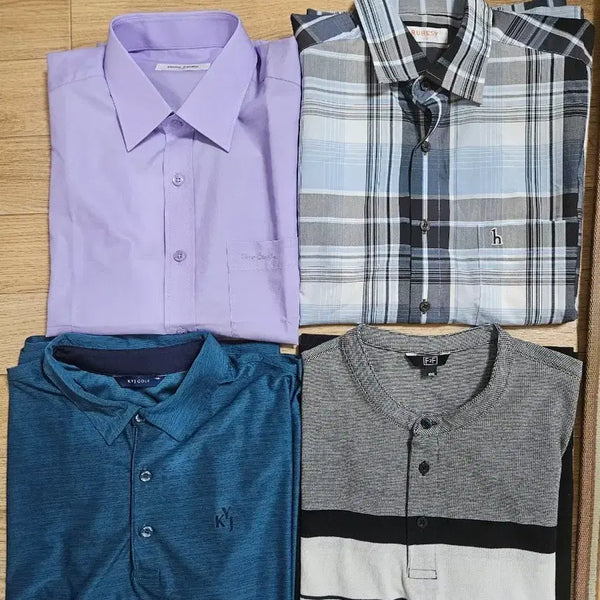 [BUNJANG] Maker Men's Shirts/Polo Shirts Bundle Set (4 Items) / 메이커  남자 셔츠/폴로티 4종 일괄