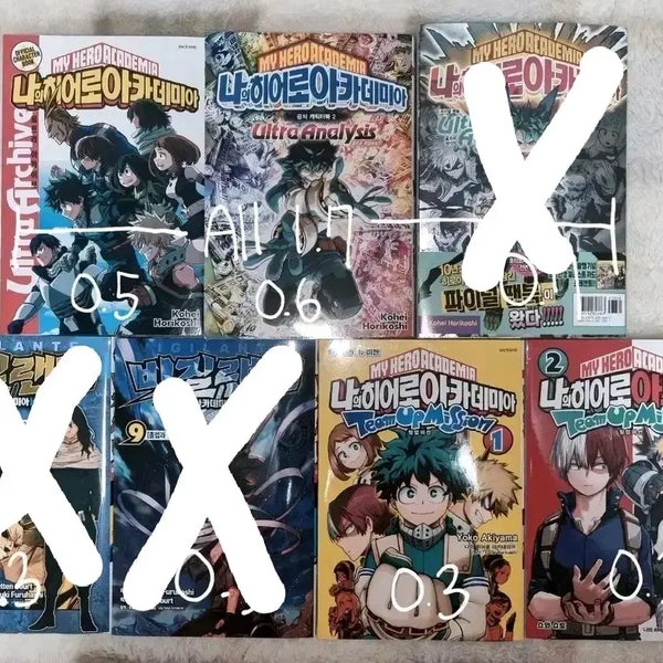 [BUNJANG] My Hero Academia Vigilantes Manga, Character Book, and Databook Set / 나히아 히로아카 비질랜티 만화책 팬북 설정집 판매