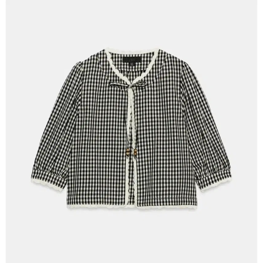 [BUNJANG] Zara Gingham Check Jacket (L) / 자라 깅엄 체크 재킷 L