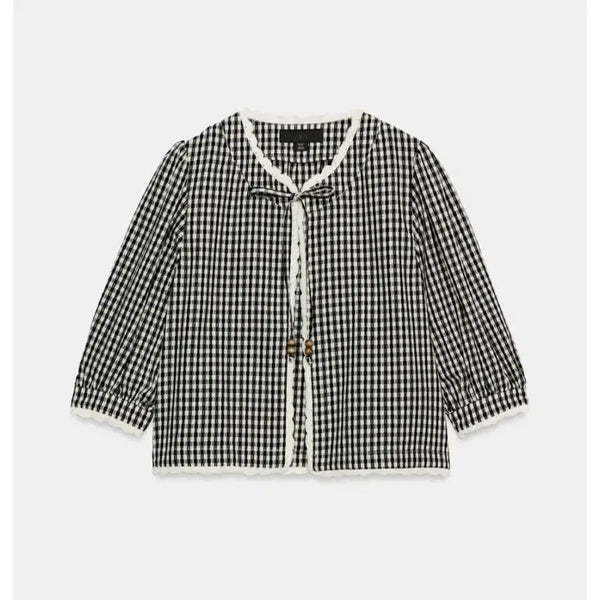 [BUNJANG] Zara Gingham Check Jacket (L) / 자라 깅엄 체크 재킷 L