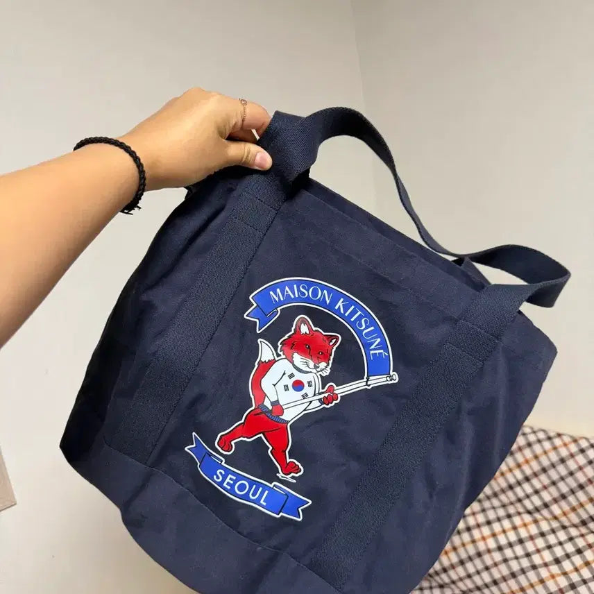 [BUNJANG] Maison Kitsuné Seoul Eco Bag / 메종키츠네 서울 에코백