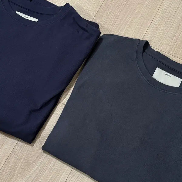 [BUNJANG] Pottery Comfort T-shirt Charcoal, Navy / [2] 포터리 컴포트 티셔츠 차콜,네이비