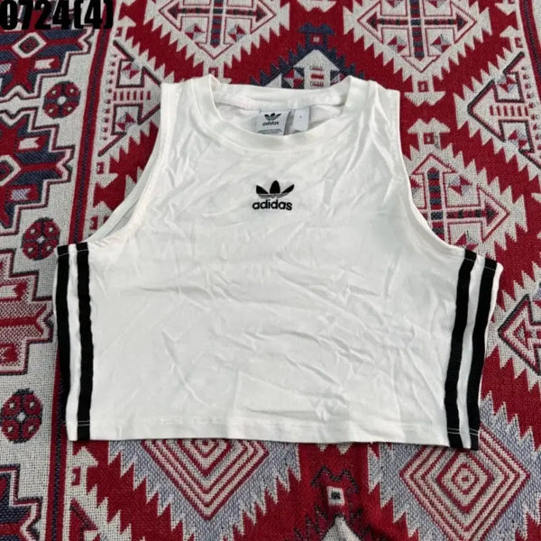 [BUNJANG] Adidas Cropped Tank Top White / 아디다스 크롭 나시 흰색 0724