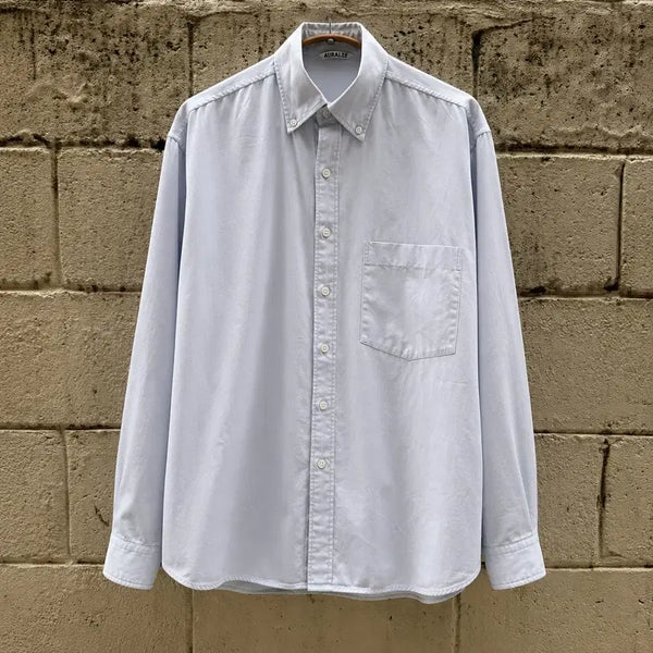 [BUNJANG] Auralee Shuttle Oxford Button Down Shirt Sky Blue Size 3 / 오라리 셔틀 옥스포드 버튼 다운 셔츠