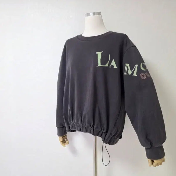 [BUNJANG] MAGJAY Big Painting String Hem Sweatshirt FF / 매장판 매그제이 빅페인팅 밑단스트링 맨투맨 FF