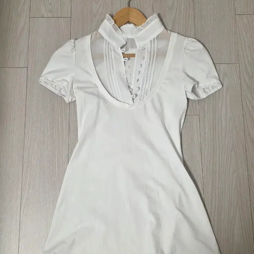 [BUNJANG] Heephee Lilyu Tuck Blouse Mini Dress / 흐프이 리리우 Tuck Blouse Mini Dress