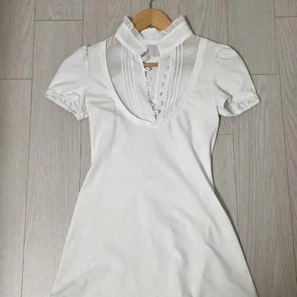 [BUNJANG] Heephee Lilyu Tuck Blouse Mini Dress / 흐프이 리리우 Tuck Blouse Mini Dress