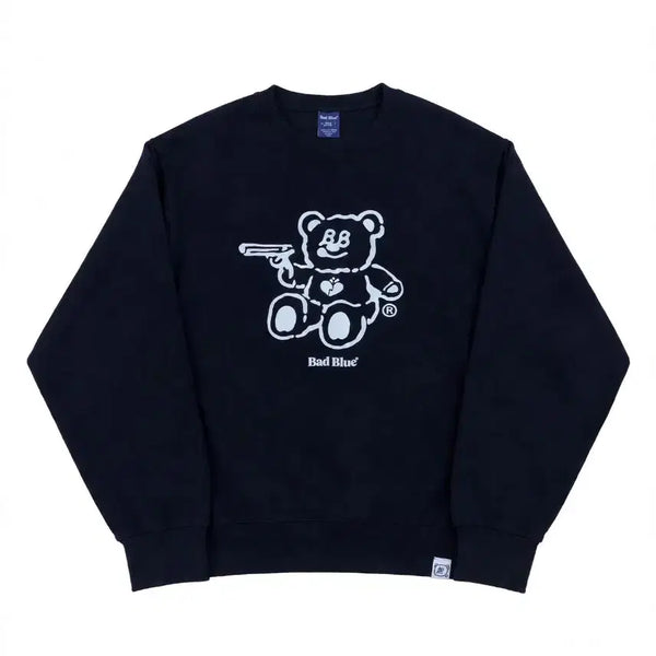 [BUNJANG] Badblue Teddy Bear Navy Sweatshirt L / 배드블루 테디베어 네이비 맨투맨 L