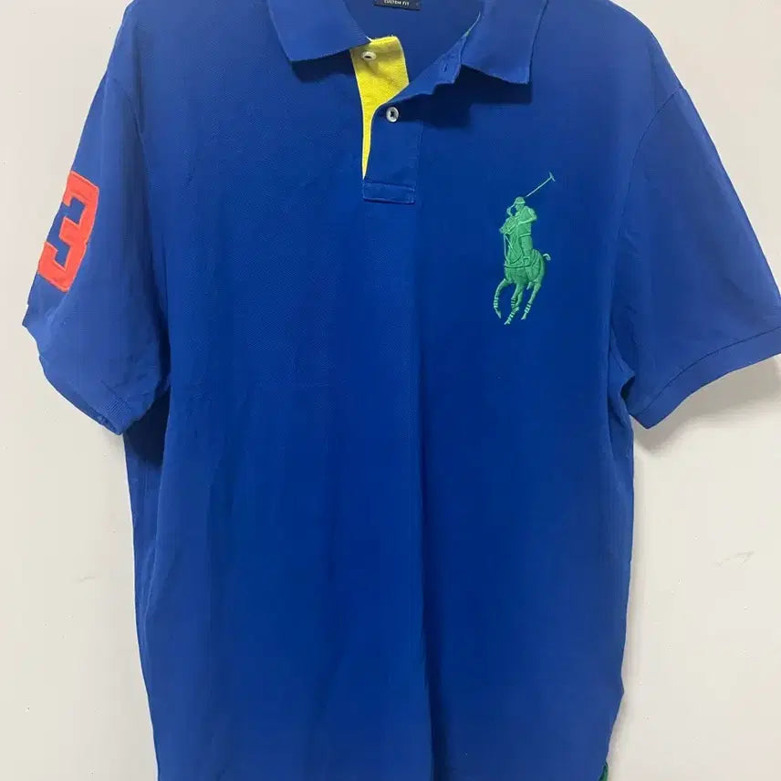 [BUNJANG] Polo Ralph Lauren Custom Fit Big Pony Polo Shirt Blue / 폴로 랄프로렌 커스텀핏 빅포니 카라티 블루