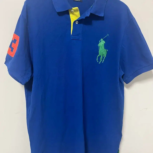 [BUNJANG] Polo Ralph Lauren Custom Fit Big Pony Polo Shirt Blue / 폴로 랄프로렌 커스텀핏 빅포니 카라티 블루