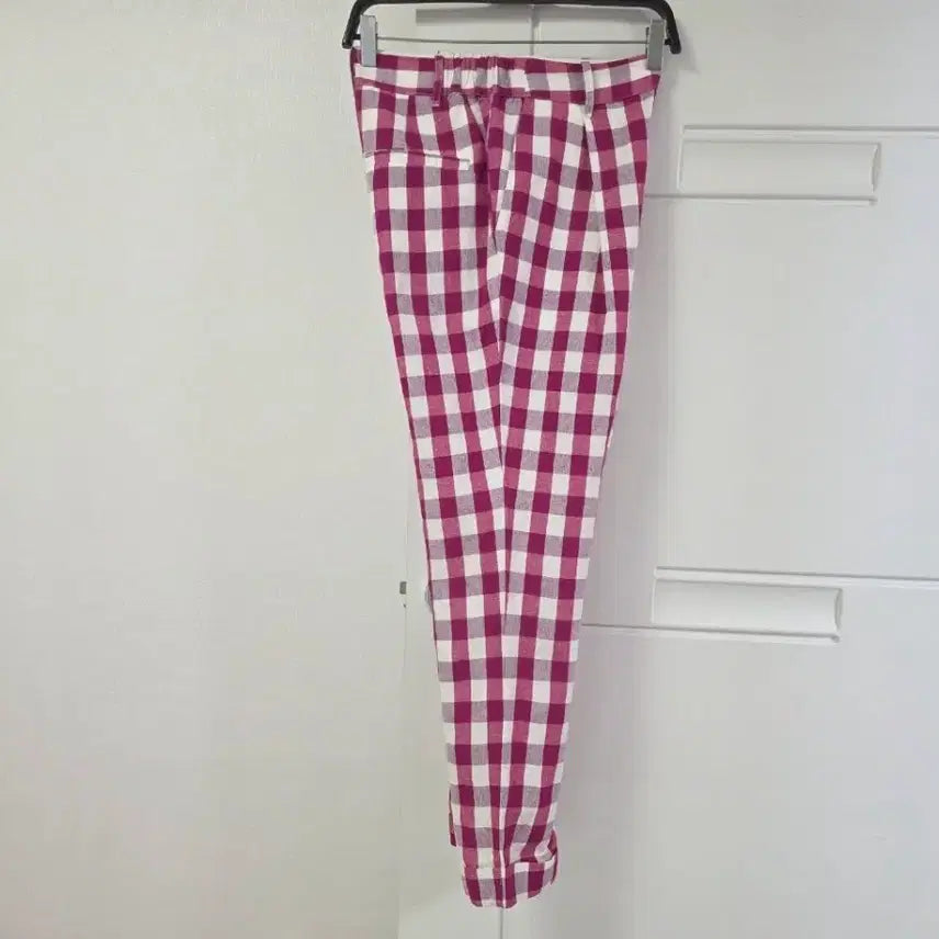 [BUNJANG] Erika Cavallini Women's Checkered High-Waisted Wide-Leg Trousers / 매장판 에리카 카발리니 체크무늬  큰원턱 슬랙스 여성 55