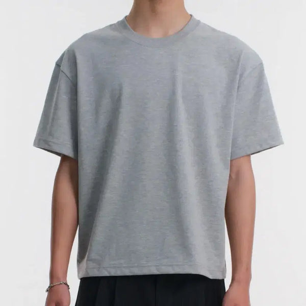 [BUNJANG] UNIFORM SEMI CROP T-SHIRT - Gray, Size 2 / 다이브인 UNIFORM SEMI CROP T-SHIRTS