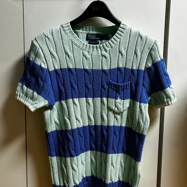 [BUNJANG] Polo Ralph Lauren Cable Knit Short Sleeve Sweater M / 폴로 랄프로렌 케이블 반팔 니트 M